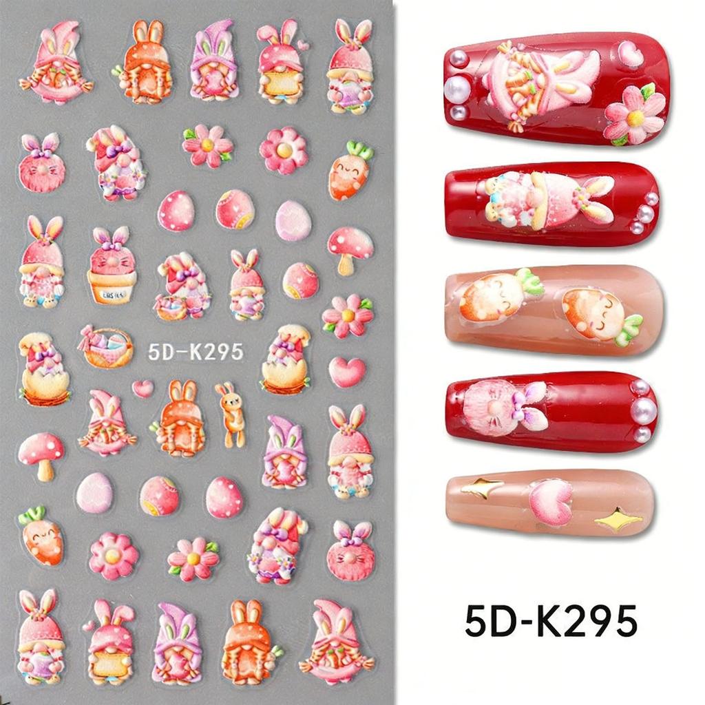 Nail Stickers Featuring Seven-spotted Ladybugs, Bees, Three-dimensional Relief Of Beaches And Sea Shells, And Nail Stickers Of Sea Snails.