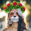 1Pc Day Of The Dead Artificial Marigold Hair Band Faux Chrysanthemum Headband Halloween Festival Party Flower Crown For Women