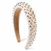 Rivet Detail Rivet Hair Hoop Wide Edge Sponge Headband Versatile Wide Edge Headband  for Women