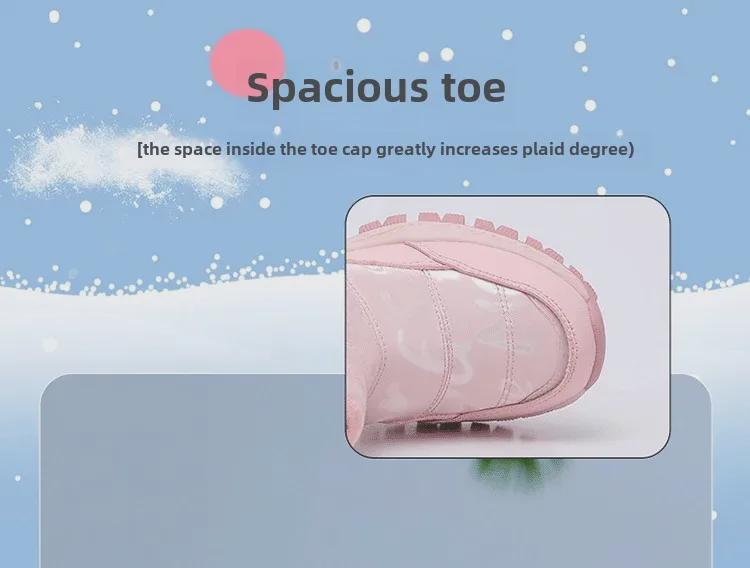 Детские водонепроницаемые зимние ботинки для снега - нескользящие, с утолщенной бархатной подкладкой для мальчиков и девочек