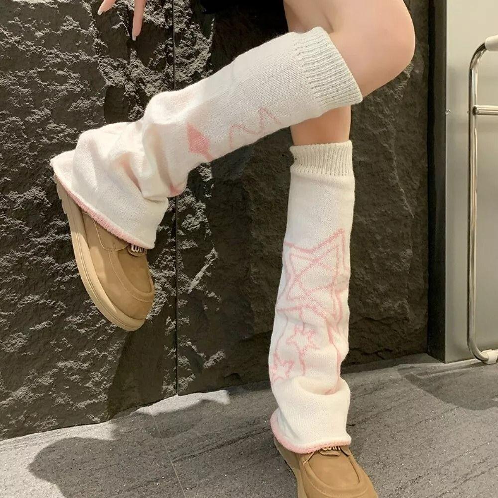 Lolita Knitted Wide Leg Hosiery Y2K Leg Warmers Fashion Calf Sleeves