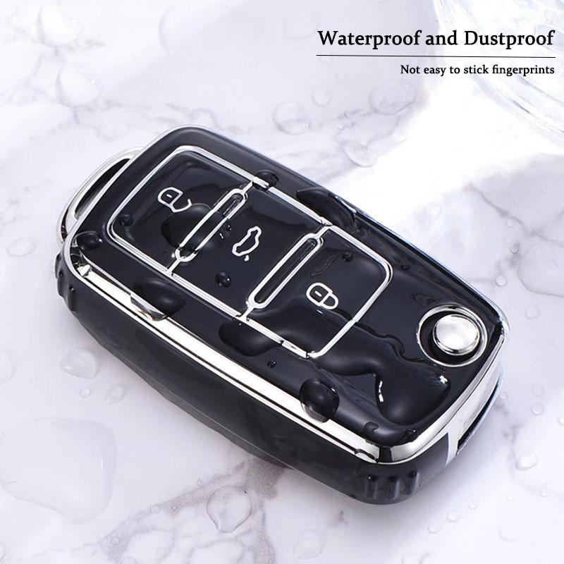 ТПУ чехол-защита для автомобильного ключа Volkswagen Vw Polo Golf Passat Tiguan Beetle Caddy T5 Up Eos Skoda Octavia Seat Leon Altea