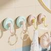 4Pcs Reusable Round Vacuum Suction Cup Hook Colorful Seamless Wall Hanger Accessories Punch-Free Door Hooks Toilet