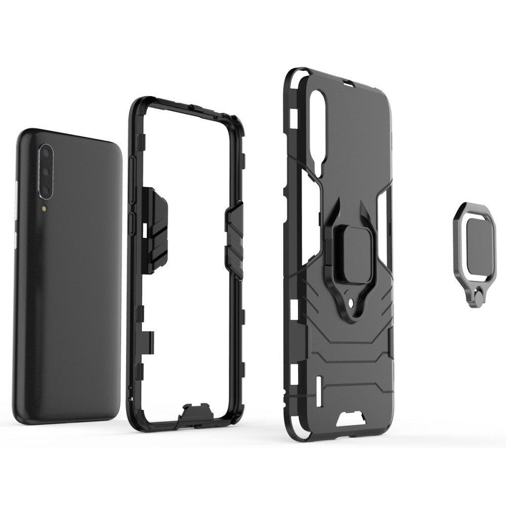Case for Xiaomi Mi 9 Lite, armored with ring stand, black