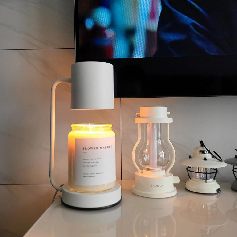 Nordic Melting Wax Lamp Modern Dimmable Electric Candle Warmer Lamp Timing Switch Fragrance Light Desk Decor Lighting