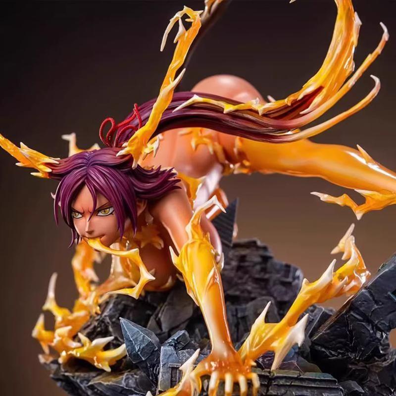 Фигурка Yoruichi Shihouin Cat Battle Girl Bleach Арка Тысячелетней Кровавой Войны Аниме Статуэтка из Смолы Коллекционный Подарок Для Поклонников Аниме