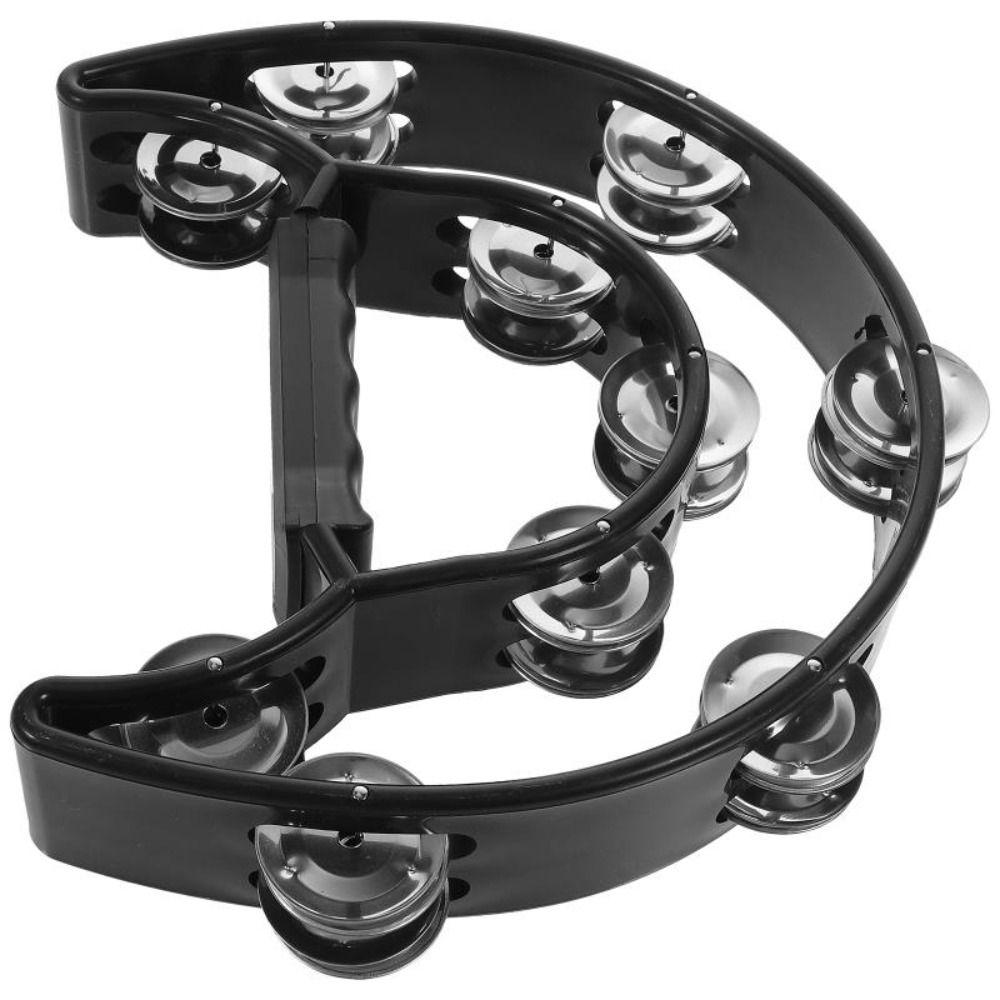 Musical Orff Tambourine Double Layer Hand Ring Tambourine Moon Tambourine Party