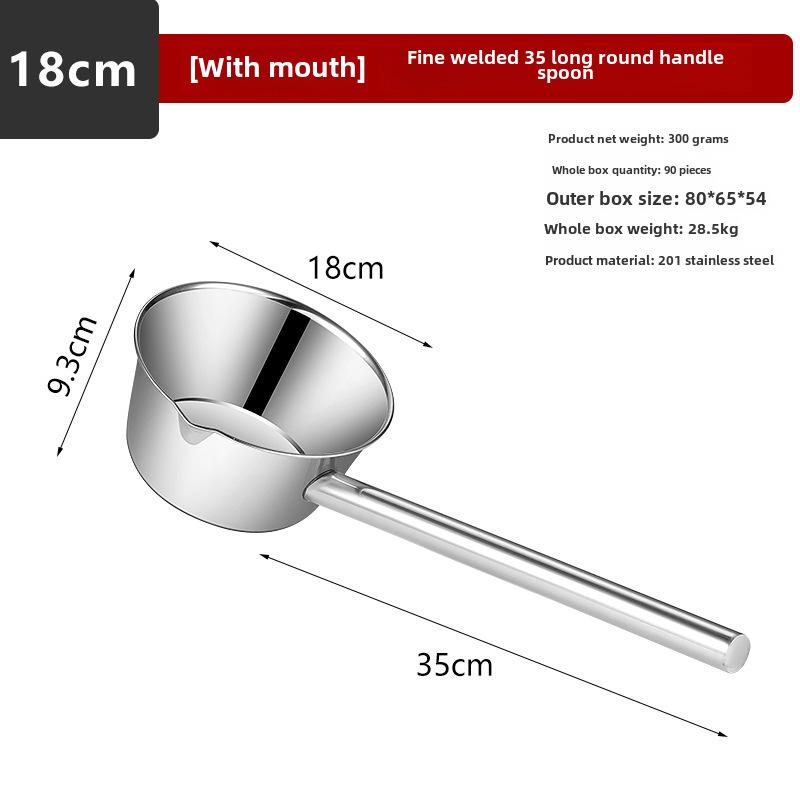 "Thickened Stainless Steel Non-Magnetic Kitchen Spoon: Ideal for Soup, Porridge, and Water"