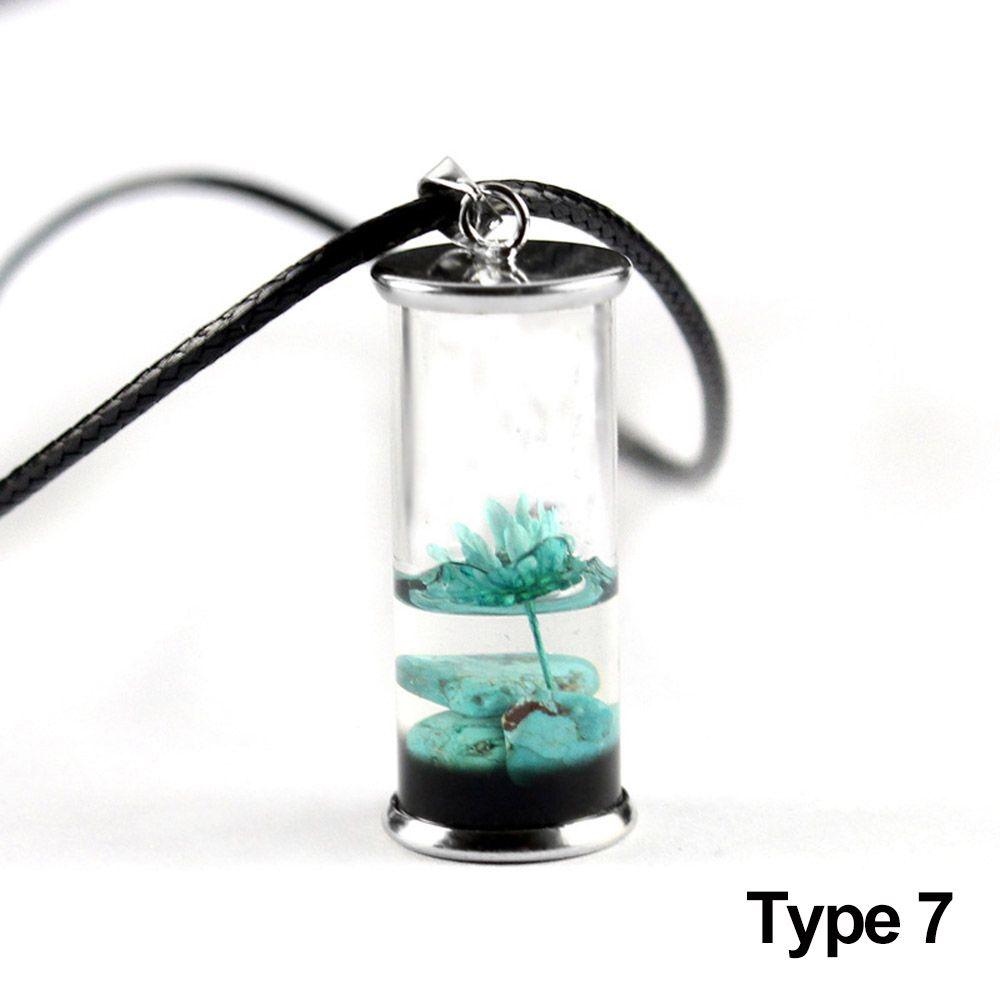 Лотос Ландшафтный дизайн Хрустальный флакон Ожерелье Бутылка Желаний Подвеска Талисман На Удачу Светящаяся Дрейфующая Банка