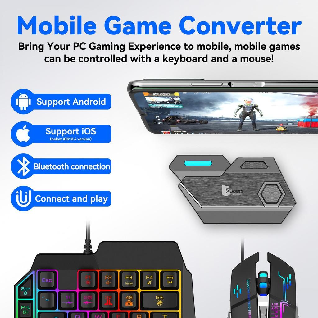 Bluetooth Набор Клавиатуры и Мыши для Мобильных Игр на Android