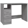 VidaXL Desk with Drawers Sonoma Grey 102x50x76 Cm Engineered Wood 823038