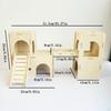 Wood Hamster Hideout Cage Accessories Habitat Decor Nest for Lemmings Dwarf Hamsters Rat