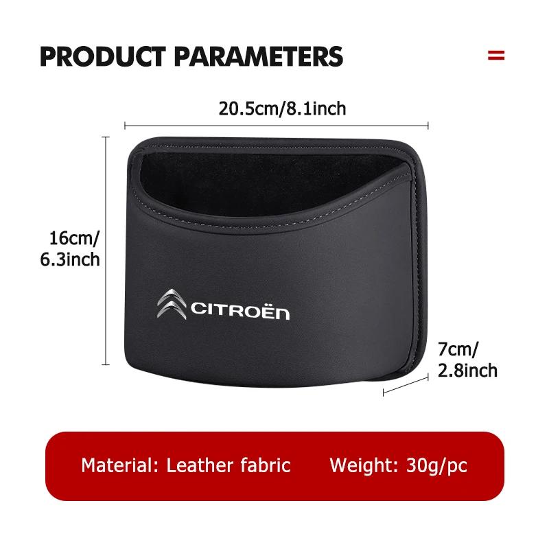 Leather Car Trash Bin Hanging Garbage Dust Case Storage Box For Citroen Grand Berlingo Jumper Celysee Xsara Picasso Aircross