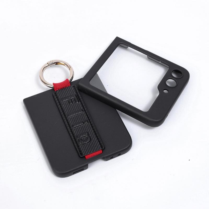 Для Samsung Galaxy Z Flip 5 5G Чехол Модный браслет Защитный чехол Z Flip5 Высококачественный жесткий чехол для ПК с держателем для кольца на палец Противоударные чехлы