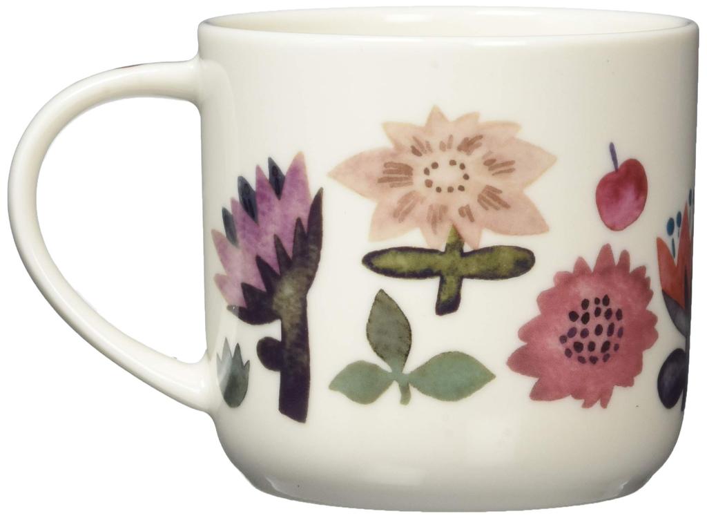 Кружка MOOMIN «Гербарий» – Дизайн «Малышка Мю», Белая, 350 мл, Сделано в Японии (MM2102-11)