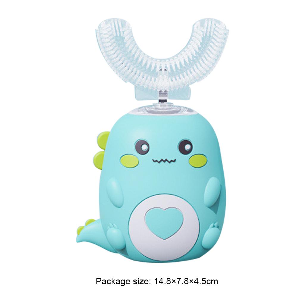 Детская электрическая зубная щетка, детская U-образная звуковая силиконовая зубная щетка, 360 градусов, умная зубная щетка, отбеливание зубов, водонепроницаемая