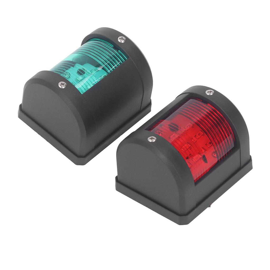 2 шт. Светодиодный навигационный огонь ПК Правый борт Зеленый Левый борт Красный Угол луча 112,5 градусов IP54 Водонепроницаемый 2 морские мили Морской лодочный огонь