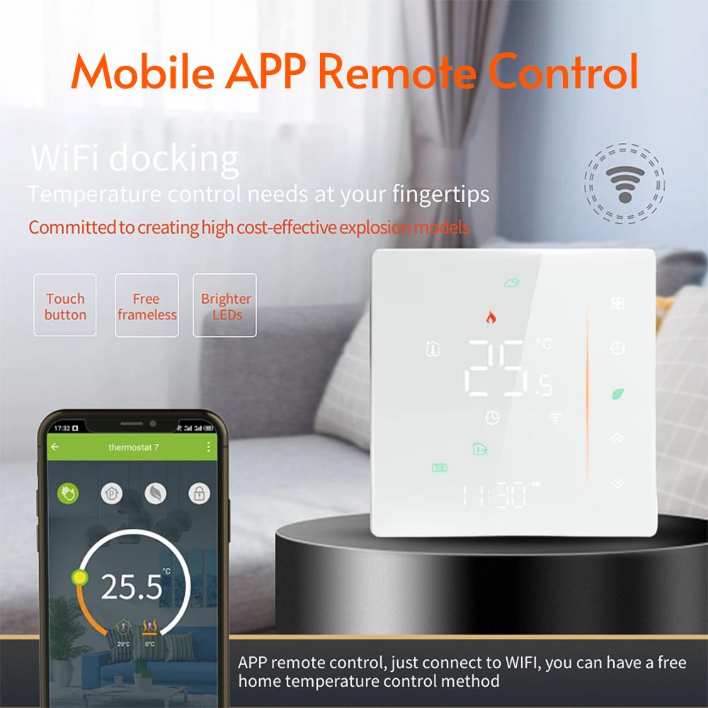 WiFi Smart Thermostat Temperature Controller Weekly Programmable Supports Touch Control/ Mobile APP/ Voice Control Compatible with Alexa/Google Home