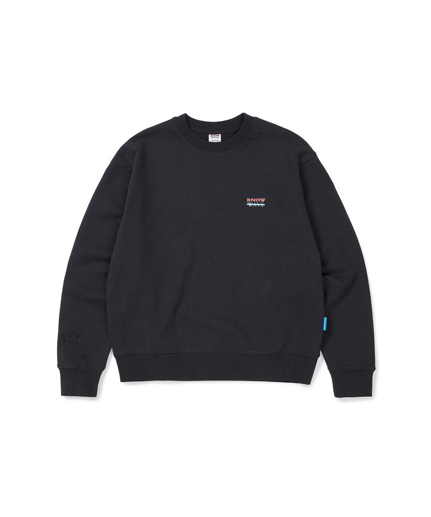 KNOW WAVE Crewneck Sweatshirt Knt013M(Dark Charcoal)