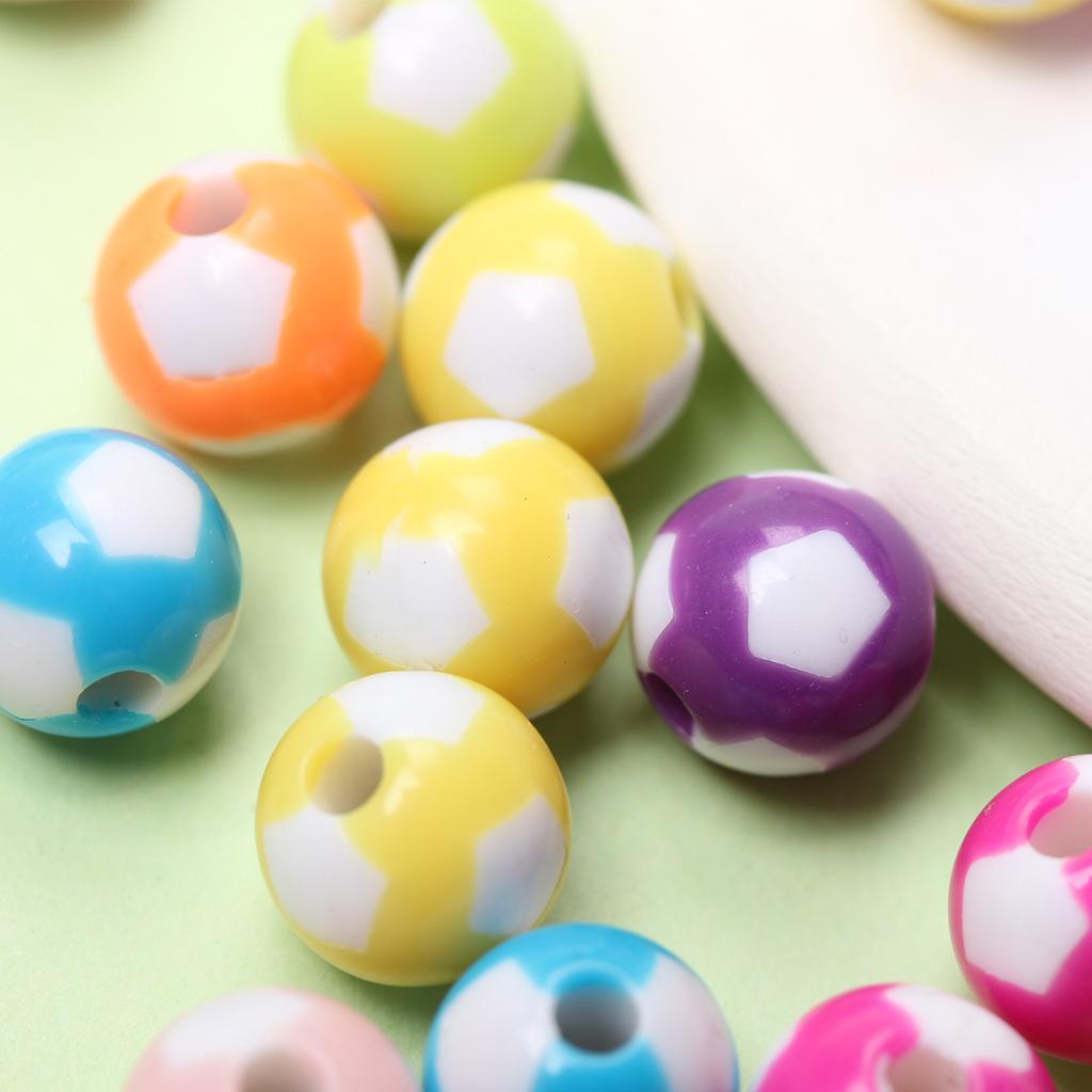 Акриловые бусины, бусины, акриловые бусины в виде футбола, бусины в виде футбола, 10 шт., карамельные цвета, россыпью, для изготовления ювелирных изделий, кулонов, модных ручных изделий