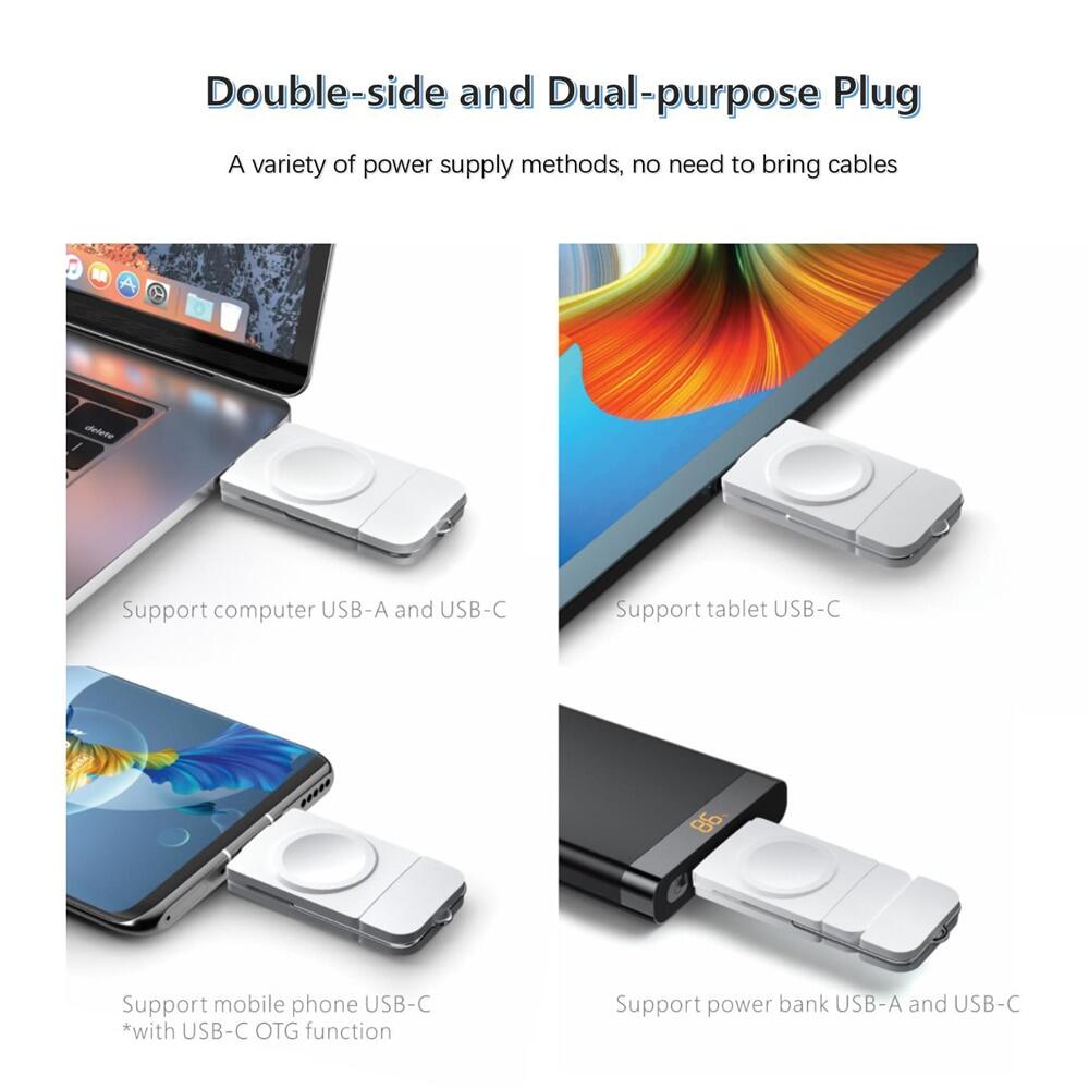 Портативная беспроводная зарядка для Apple IWatch Series Ultra SE 8 7 6 se 5 4 3 2 1 Type C и USB C, быстрая зарядка, док-станция для зарядного устройства для часов