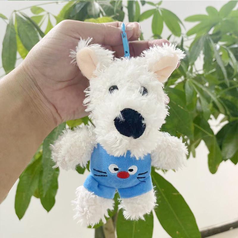 Cute Plush Dog Keychain Adorable Cartoon Animal Soft Doll Accessory Gift For All Ages