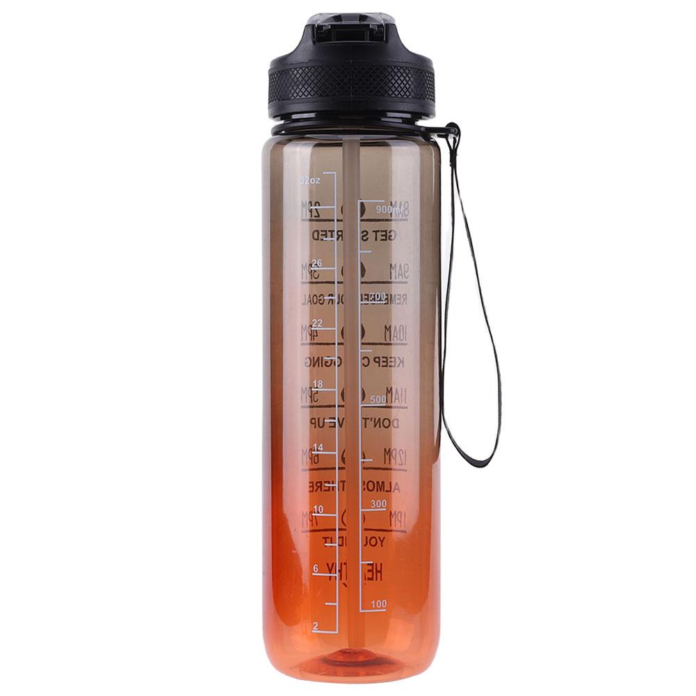 Мотивационная бутылка для воды 1000 мл, герметичные многоразовые бутылки для воды, большая емкость для путешествий на открытом воздухе, тренажерный зал, фитнес