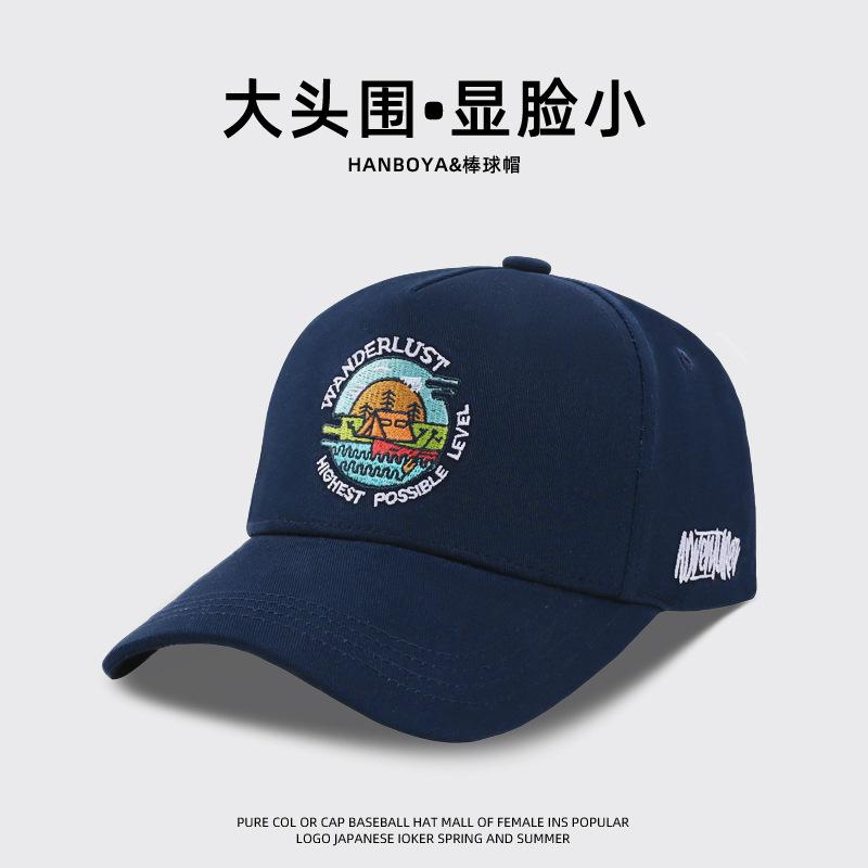 Large Size Baseball Hat Men's Outdoor Hard Top Sun Hat Show Small Face Big Head Circumference Baseball Cap Women's Summer Breathable Sun Hat