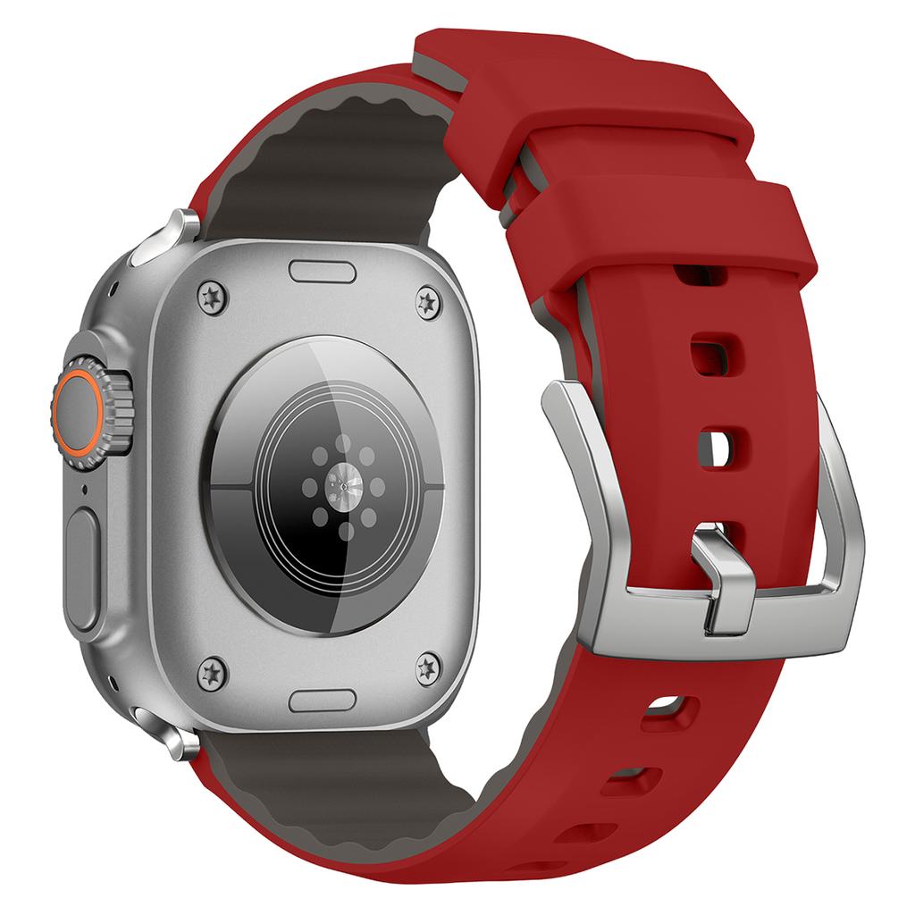 For Apple Watch 10 46mm / Ultra 2 / Ultra 49mm / 9 8 7 45mm / SE (2023) SE (2022) SE 6 5 4 44mm / 3 2 1 42mm Strap Silicone Fitness Tracker Band