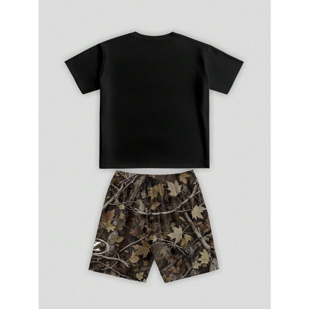 Summer New Men's Short-Sleeved Set - 3D Hip-Hop Style Print - Fashion Street Style - Comfortable Lightweight Soft