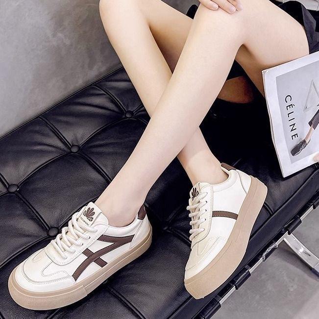 Popular Little White Shoes Summer Women's 2024 Autumn New Breathable Thick Baseplate Shoes Retro Casual Sports Chic Shoes