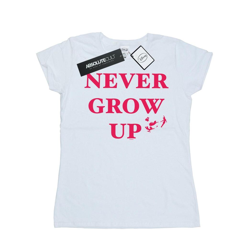 Disney Womens/Ladies Peter Pan Never Grow Up Cotton T-Shirt