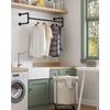 SONGMICS Wall-Mounted Clothes Rack, Set of 2, Industrial Pipe Clothes Hanging Bar, Space-Saving, 110 x 30 x 29.3 cm, Each Holds up to 60 kg