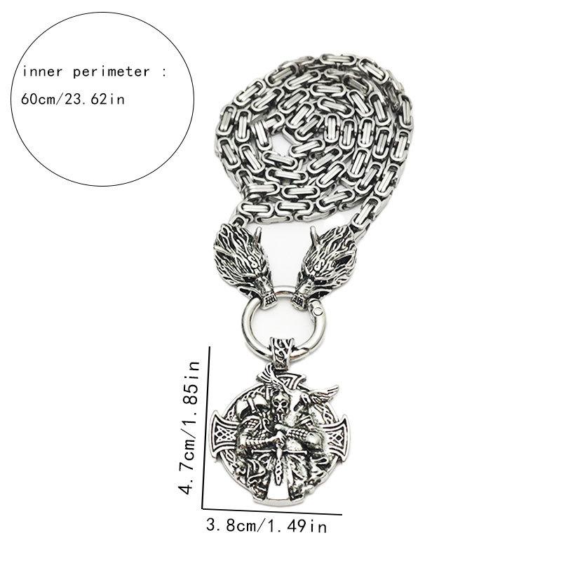 Норвежский Викинг Винтаж Ворон Один Томагавк Голова Волка Ожерелье Мужская Цепочка из Нержавеющей Стали Ювелирные Изделия в Норвежском Стиле