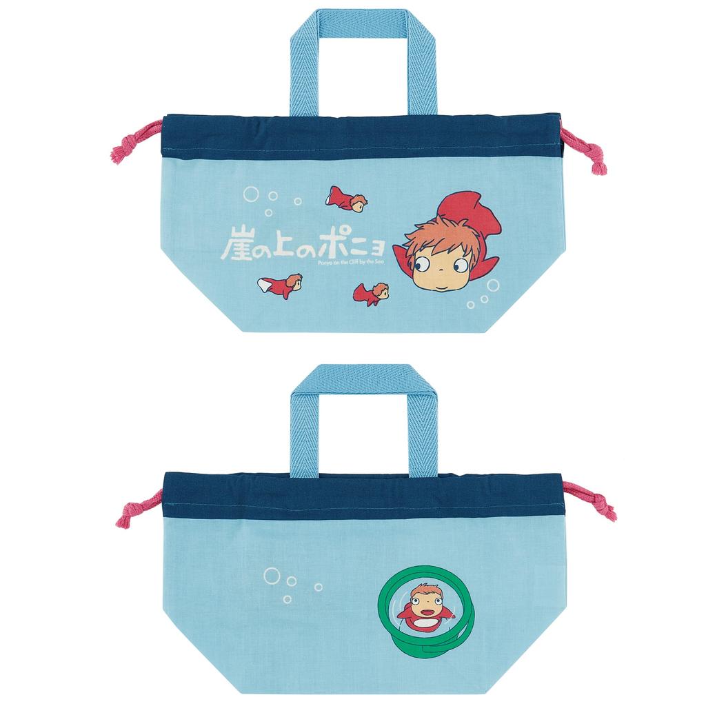 Skater Drawstring Lunch Made In Studio Ghibli Ponyo On the Children's Bag, Japan, Cliff, Sisters, Girl, KB7-A