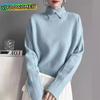 Men's Winter Autumn Knit Turtleneck Sweater Top Blouse Underwear Undershirts For Women Korean Clothes Pullovers Work