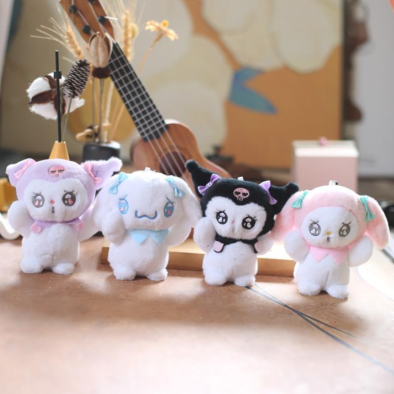 Очаровательный плюшевый брелок Sanrio, очень мягкий Cinnamoroll, Kuromi, Melody, подвеска для сумки