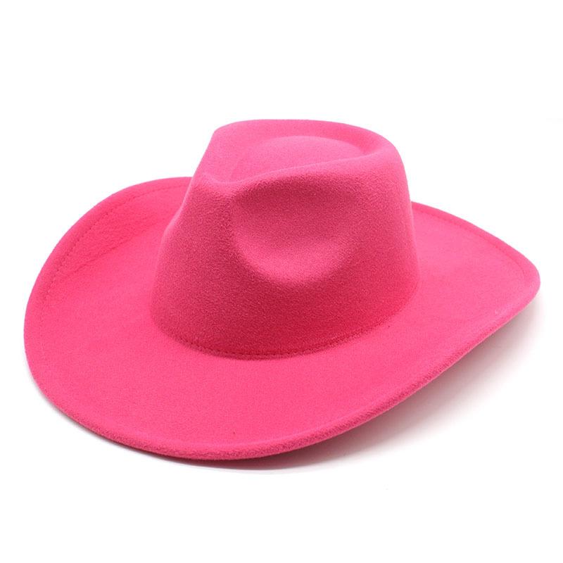 Curled Woolen Big-Brimmed Jazz Top Hat Women'S Fashion Casual Big-Edged Felt Hat Men'S Jazz Hat