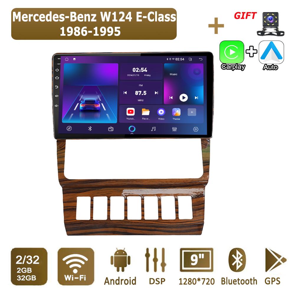 Android Carplay автомобильное радио для Mercedes-Benz W124 E-Class 1986-1995 мультимедийный проигрыватель головное устройство стерео GPS навигация BT WIFI 4+64 ГБ