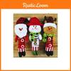 Christmas Decor Santa Snowman Reindeer Fabric Swinging Ornament For Holiday Tree