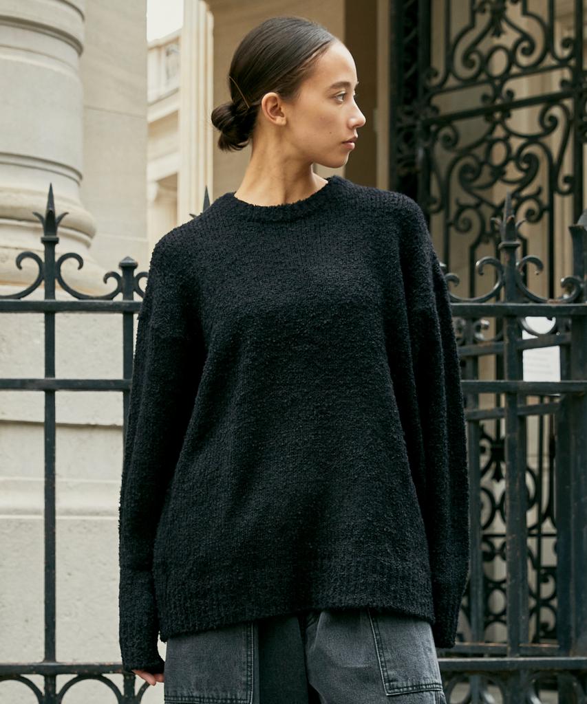 MINIMALPROJECT Boucle Round Knit Mnt104 [Black]