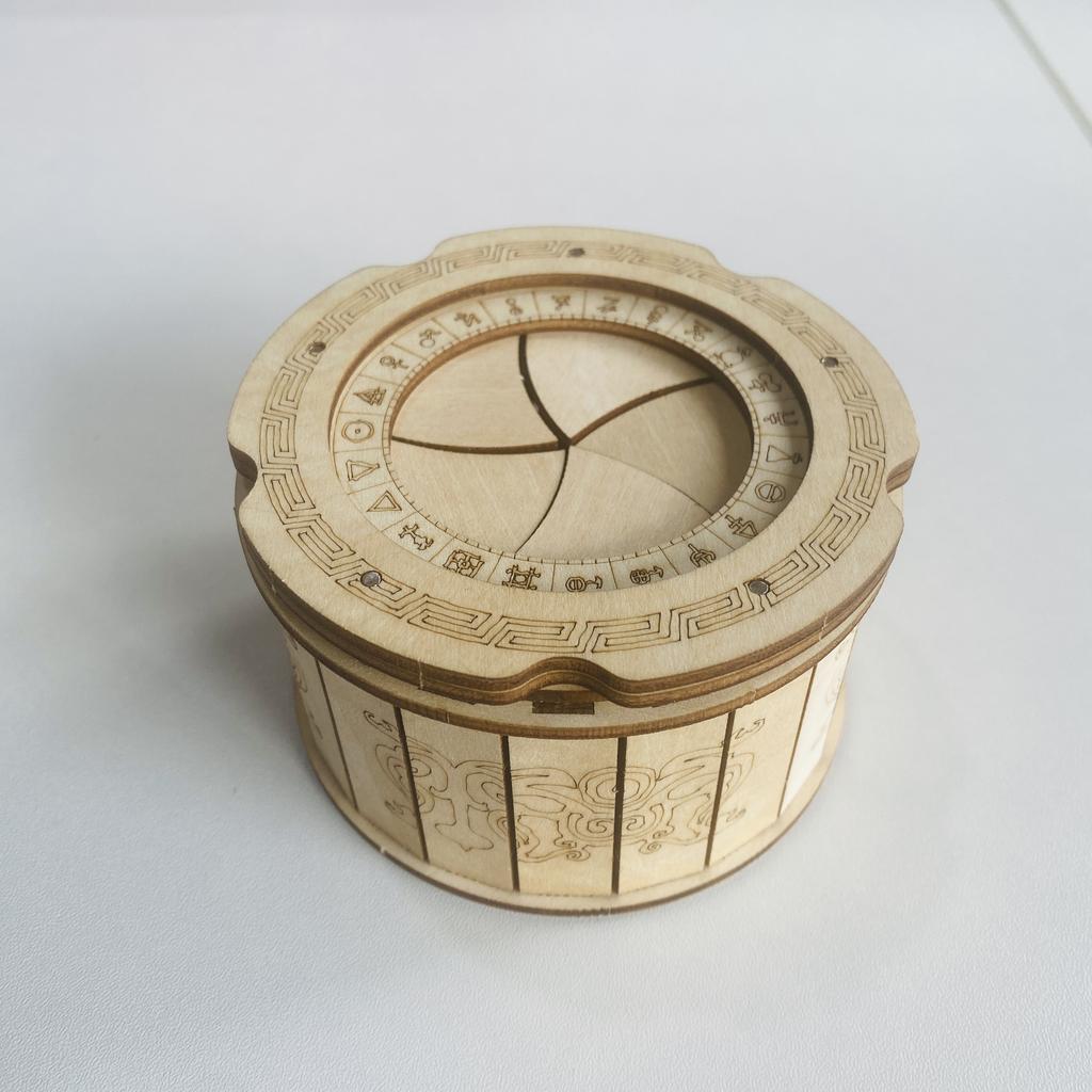 3D Пазл Сделай Сам Деревянная Механическая Коробка Модель для Сборки Взрослый День Рождения Хэллоуин Рождество Подарок