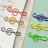 100Pcs Music Note Paper Clips Treble Clef Design Strong Clamping Force Music Page Holders Office School Supplies