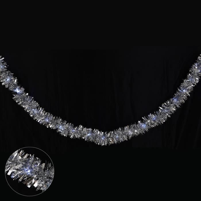 Guirlande lumineuse - 2m - Argent - 20 mini LED - Intérieur