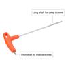 uxcell 4mm Metric Long Arm Hex Wrench Repair Orange for Automotive and Home Maintenance CR-V T-Key Tool,