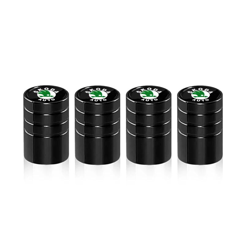 Автомобильная наклейка 2025 Горячие 4 шт. Металлические Колпачки Клапанов Колес Автомобильных Шин Чехлы Автоаксессуары Для Skoda Octavia Fabia Superb Yeti Rapid Kodi