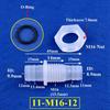 M6-M16 To 3-12mm Direct Connectors With Hex Nut  O-Ring Aquarium Tank Air Pump Adapter Garden Irrigation PP Pagoda Hose Joint