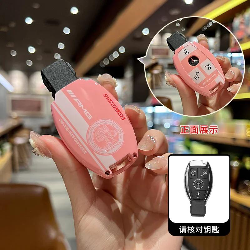 Fashion ABS New Styling Car Logo Remote Key Case Cover Shell For Mercedes Benz A B C S Class AMG GLA CLA GLC W176 W221 W204 W205 ZY3