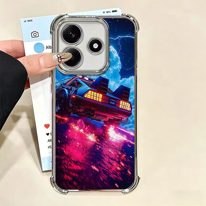 Защитный чехол с покрытием «Назад в будущее» для Xiaomi Redmi Note 14 15 Pro Plus 13 12 11 11S 11T 10 9S 9 5G, противоударный с подушкой безопасности