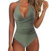 Summer Sexy One Piece Large Size Swimwear Push Up Women Plus Size Swimsuit Closed Bodysuit Female Bathing Suit Pool Beachwear